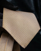 “HERMES” Double line patterned silk tie