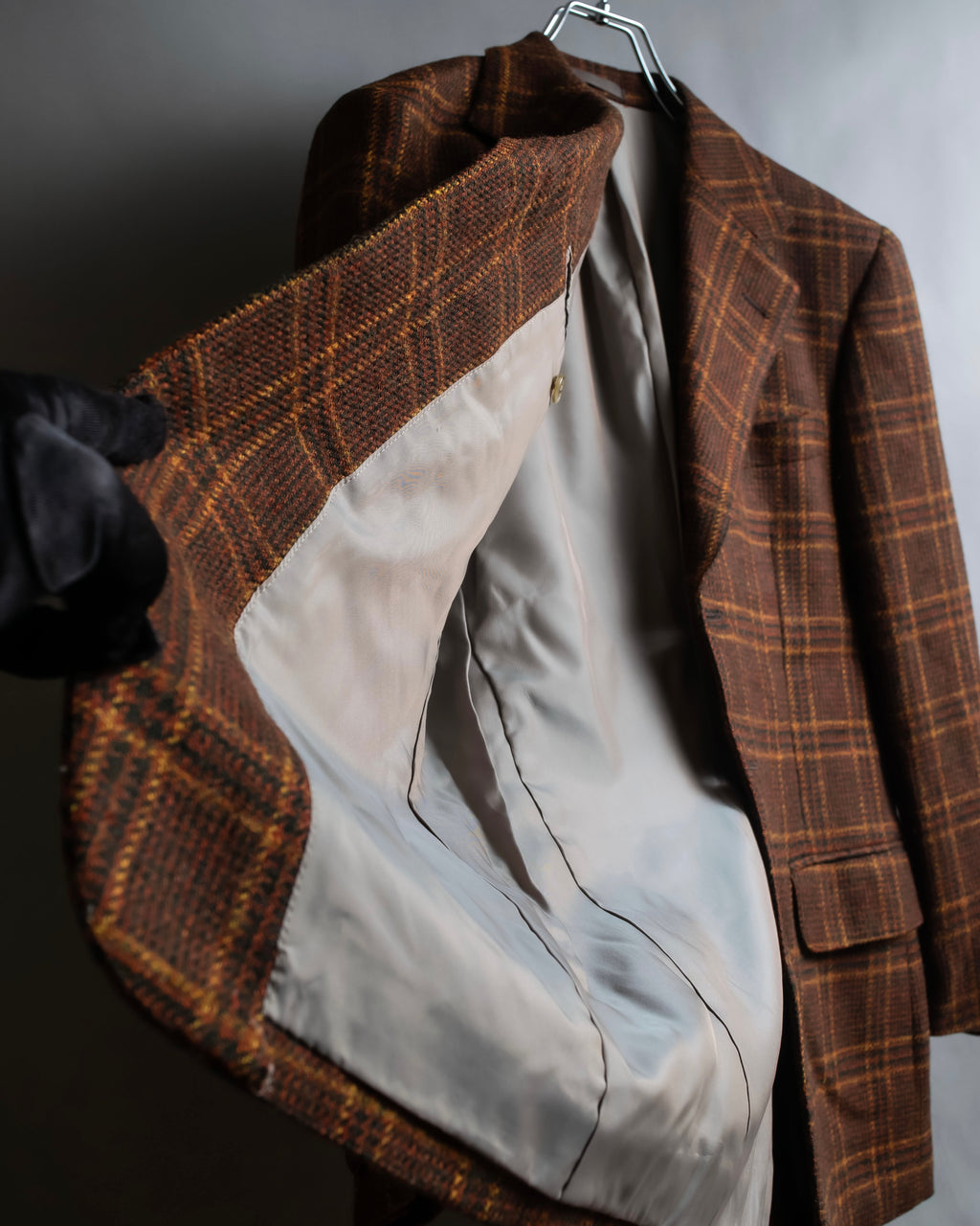 "Burberrys" Warm-colored checked twill tailored jacket