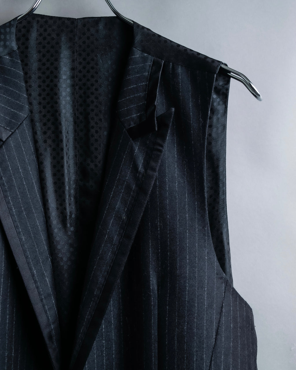 "DOLCE & GABBANA" Pattern switching peak lapel gilet