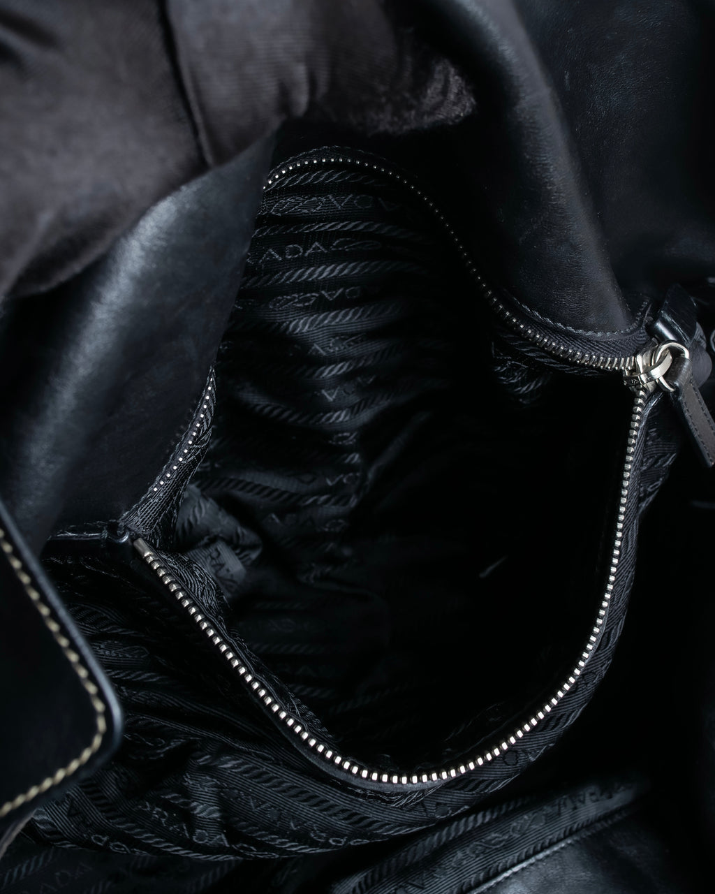 "PRADA" Nylon leather combination one shoulder bag
