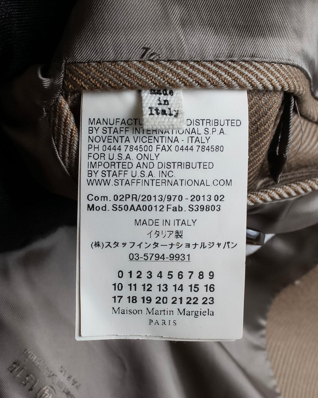 "MAISON MARGIELA" 13AW structured mid-length tailored coat