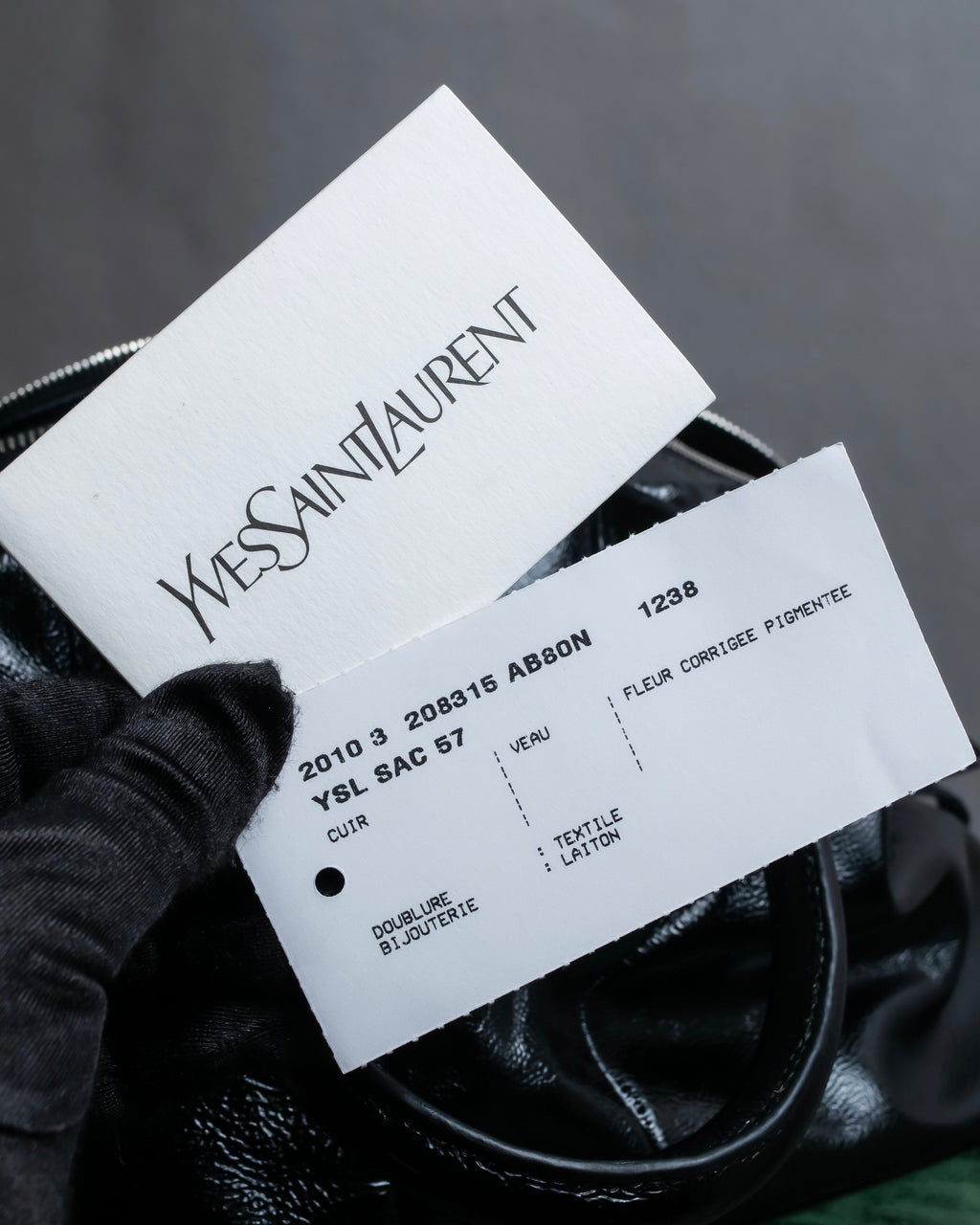 "YVES SAINT LAURENT" Glossy leather easy boston bag