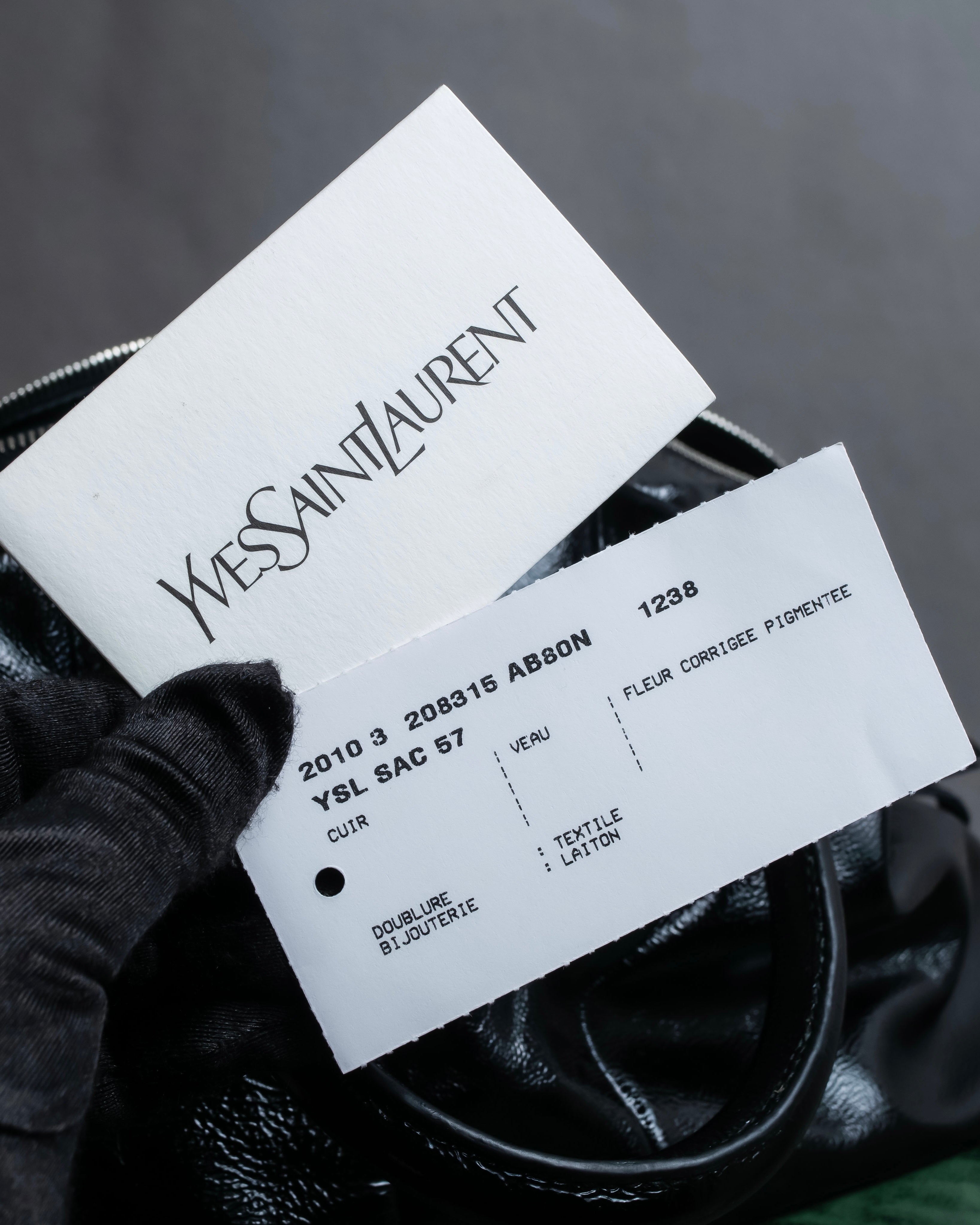 "YVES SAINT LAURENT" Glossy leather easy boston bag