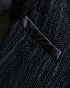 "ARMANI COLLEZIONI" Satin switch design knit tailored jacket