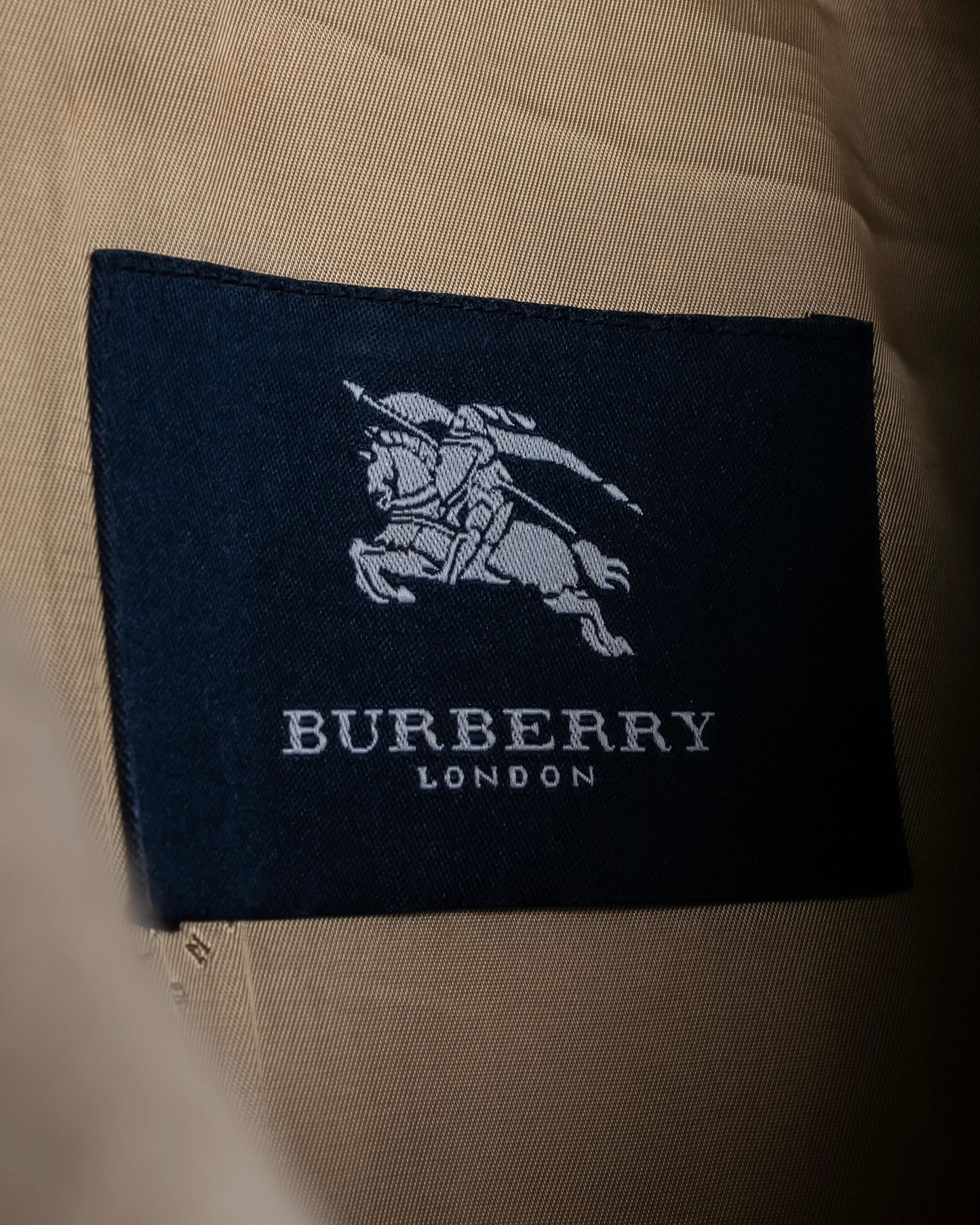 "BURBERRY" Angora mix mid length stand up collar coat