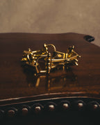 "CELINE" 80's-90's Sculptural horsebit link bracelet
