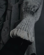 "Maison Margiela" 17AW belted gown knit coat