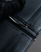 "BALENCIAGA" Logo motif money clip bi-fold wallet