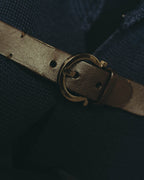 “Salvatore Ferragamo” 80’s-90’s Gancini buckle virgin wool knit jacket