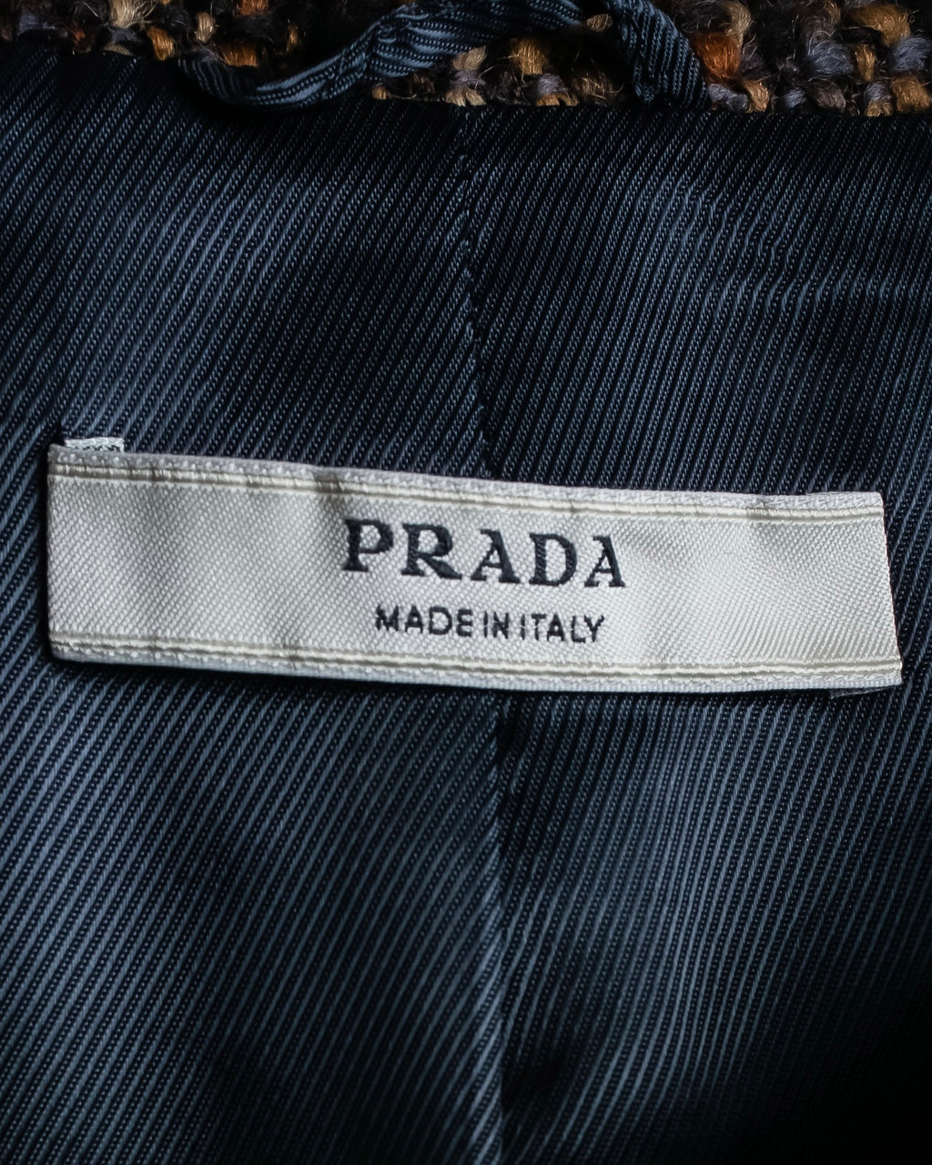 "PRADA" Multicolor mixed tweed short jacket