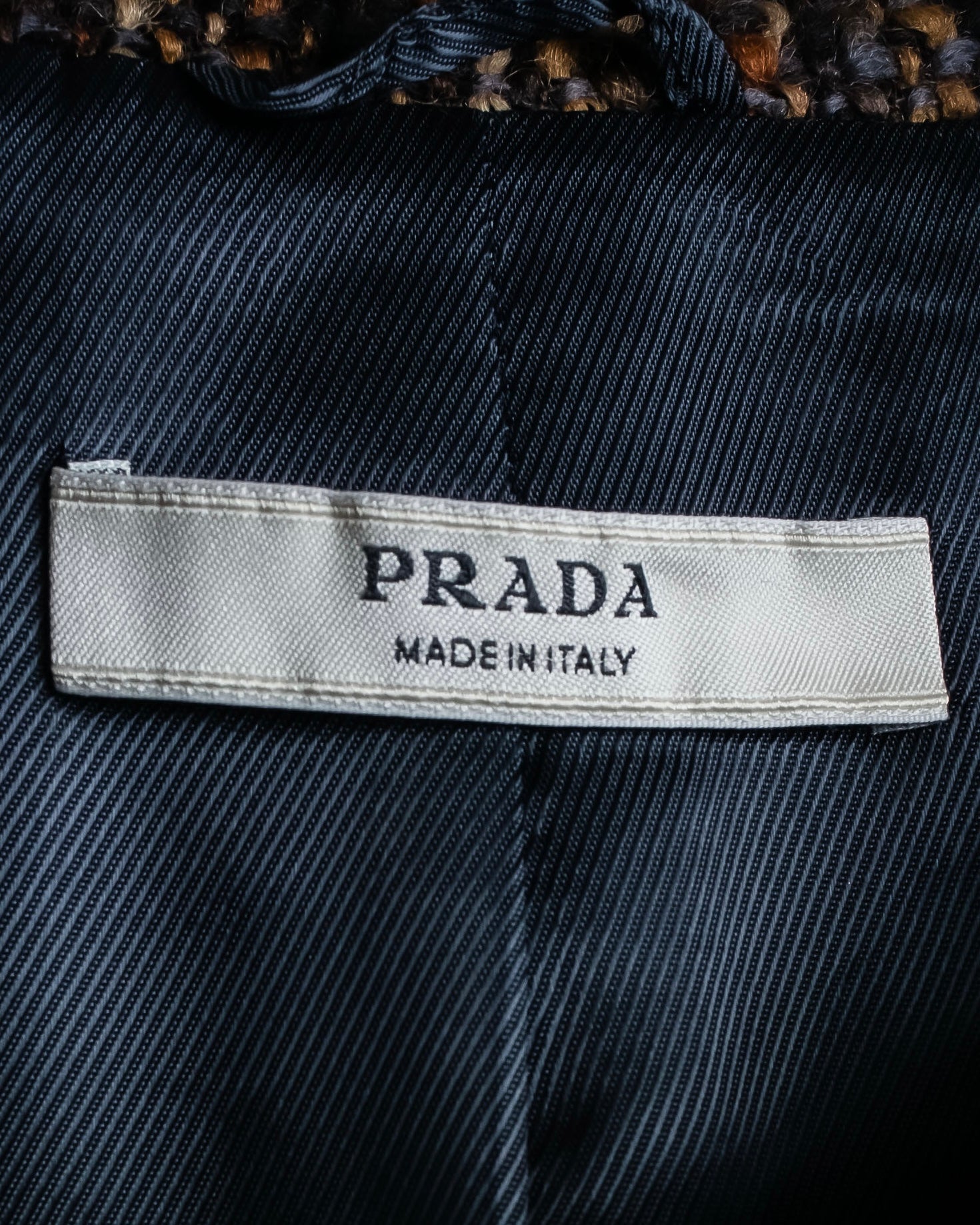 "PRADA" Multicolor mixed tweed short jacket