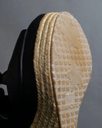 "Jimmy Choo" Leather combination wedge sole heel sandals