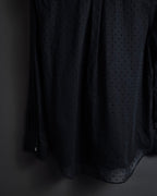 "tricot COMME des GARCONS"  80's Tiered ruffle design, dotted sheer blouse