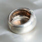 "CHANEL" Beautiful curves engraved logo silver ring