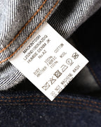 内側の品質表示タグに、品番「L252ND1003UAZDQ」、モデル名「HUMBIE DENIM JK」、サイズ表記「No.42」と本体・別布の素材表記を確認できるカット。
