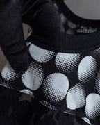 "JEAN PAUL GAULTIER MAILLE FEMME" Layered dot illusion mesh dress