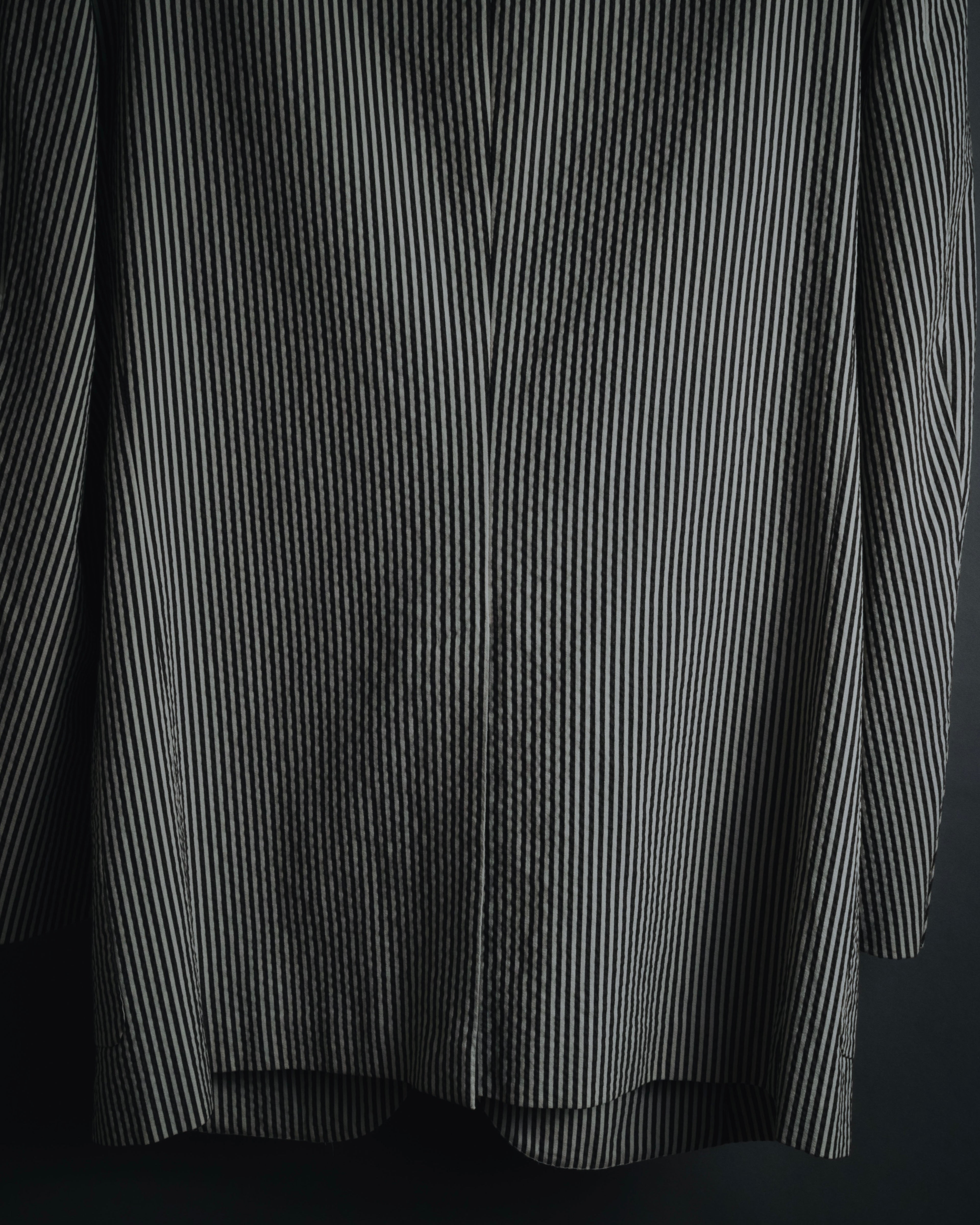 "HERMES" 00's striped stretch cotton tailored jacket