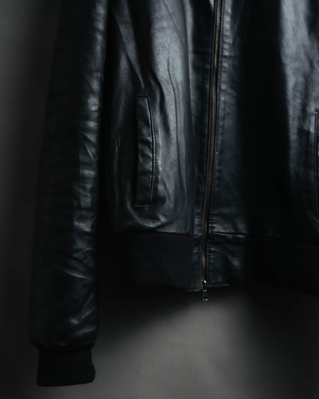 -MOOD MILLÉSIMES- 80’s-90’s softly draped leather bomber jacket