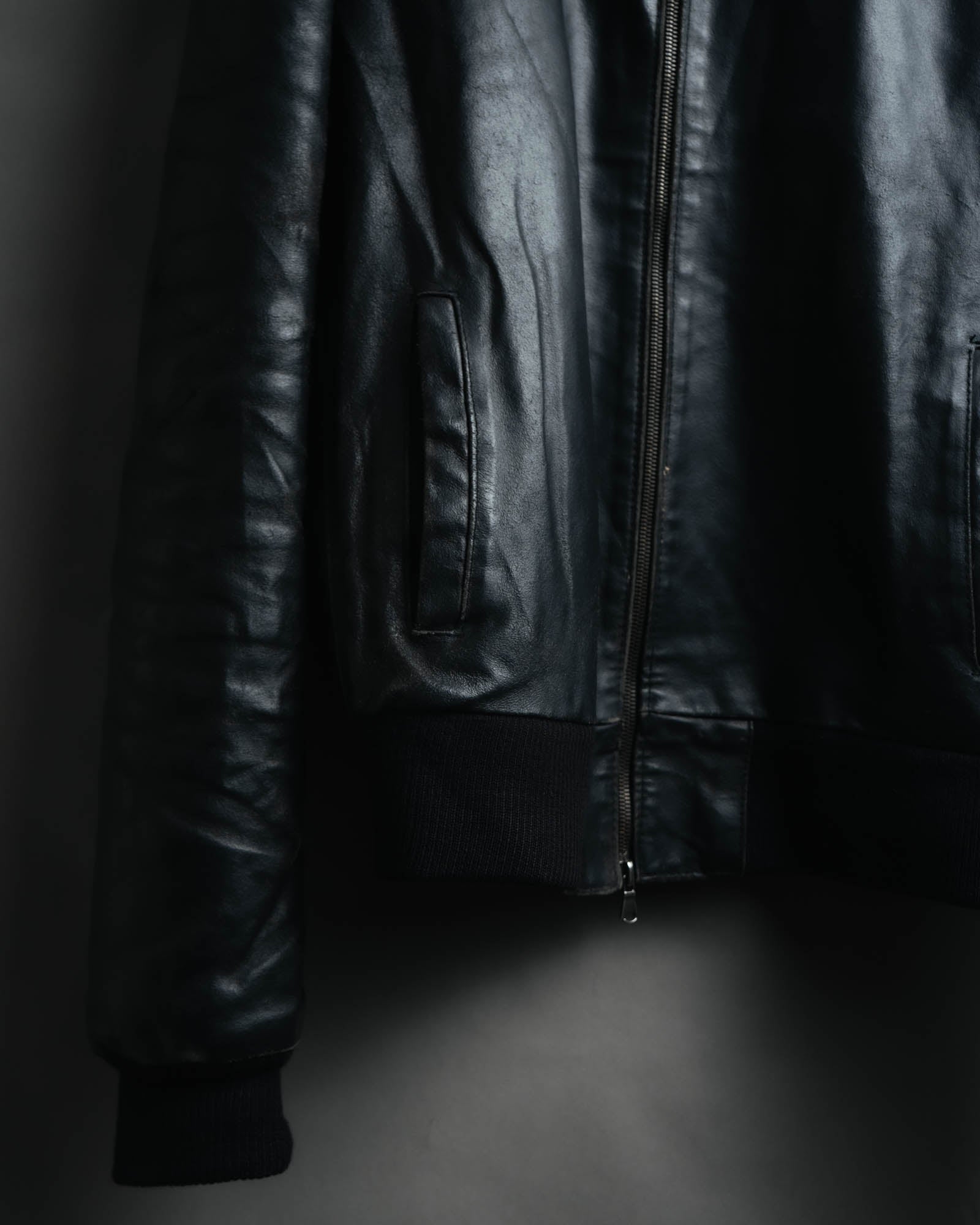 -MOOD MILLÉSIMES- 80’s-90’s softly draped leather bomber jacket
