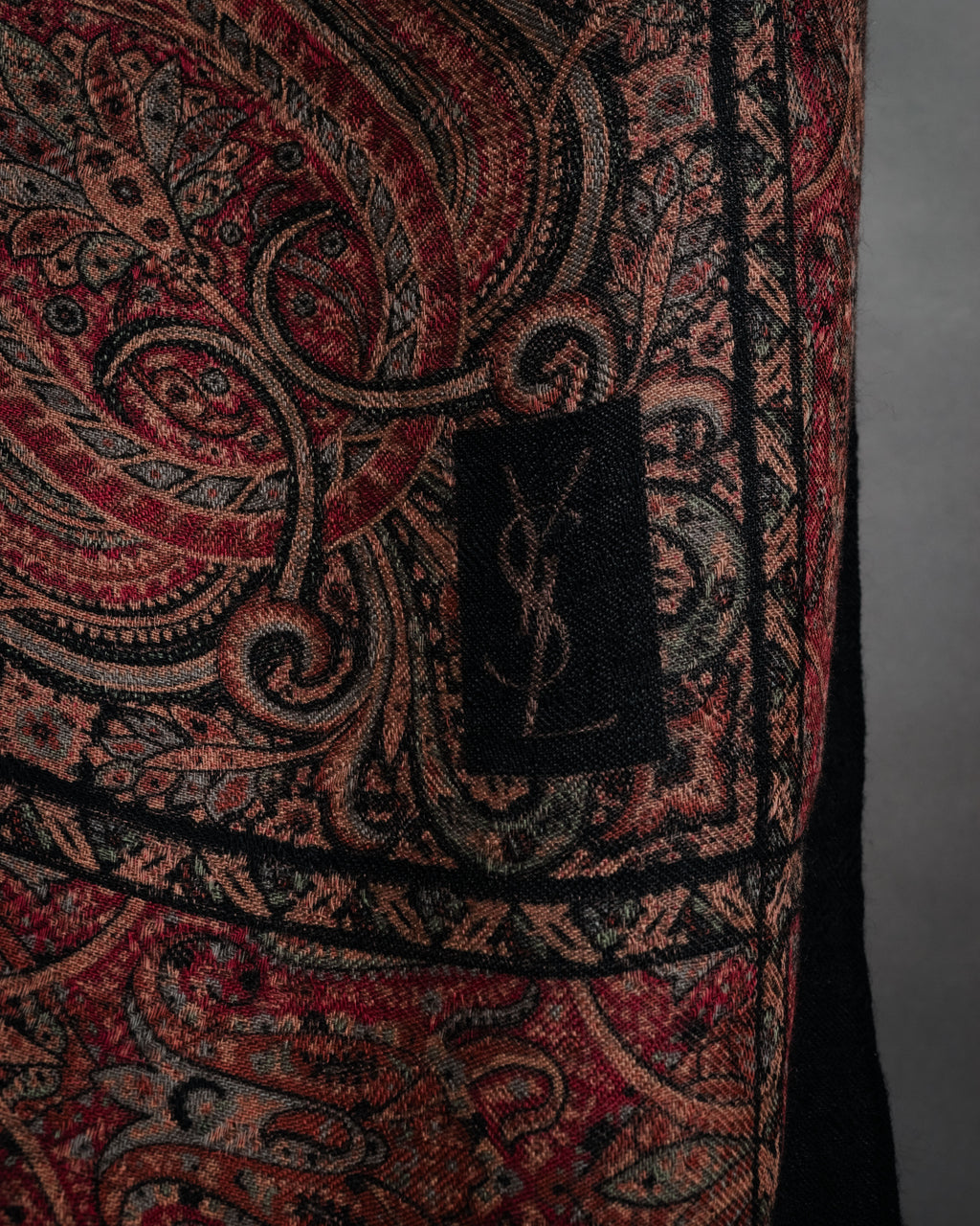 “Yves Saint Laurent” 1985-1995 Paisley framed scarf