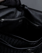 "JIL SANDER" Large flap design Harako leather shoulder bag