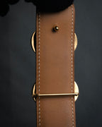 “HERMÈS” 90’s Horsebit leather belt