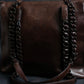 "PRADA" Brown leather chain shoulder bag