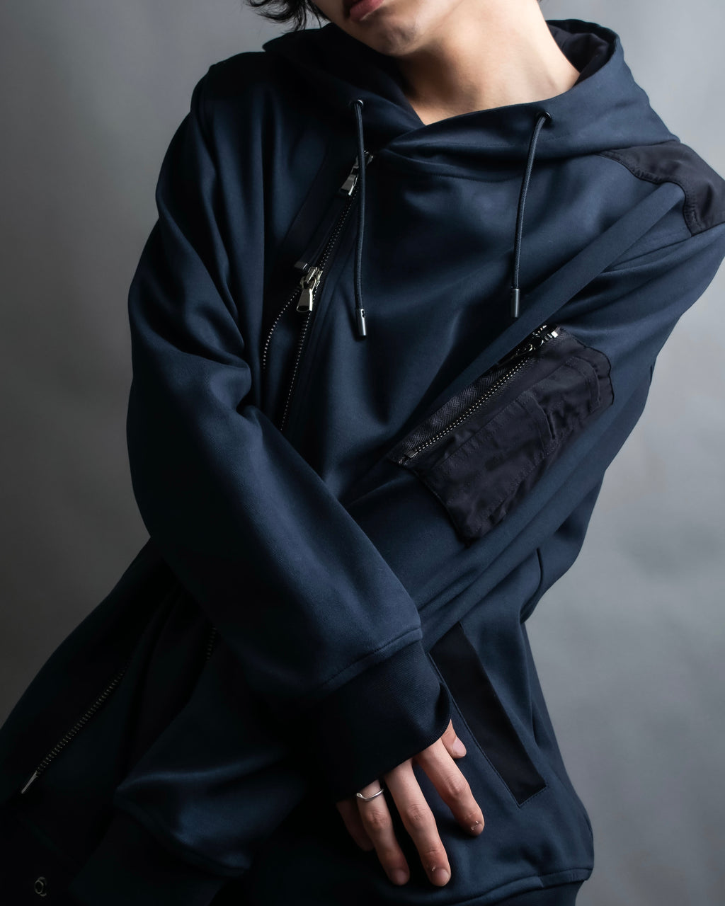 "DIESEL BLACK GOLD" Oversized multi-functional design hoodie