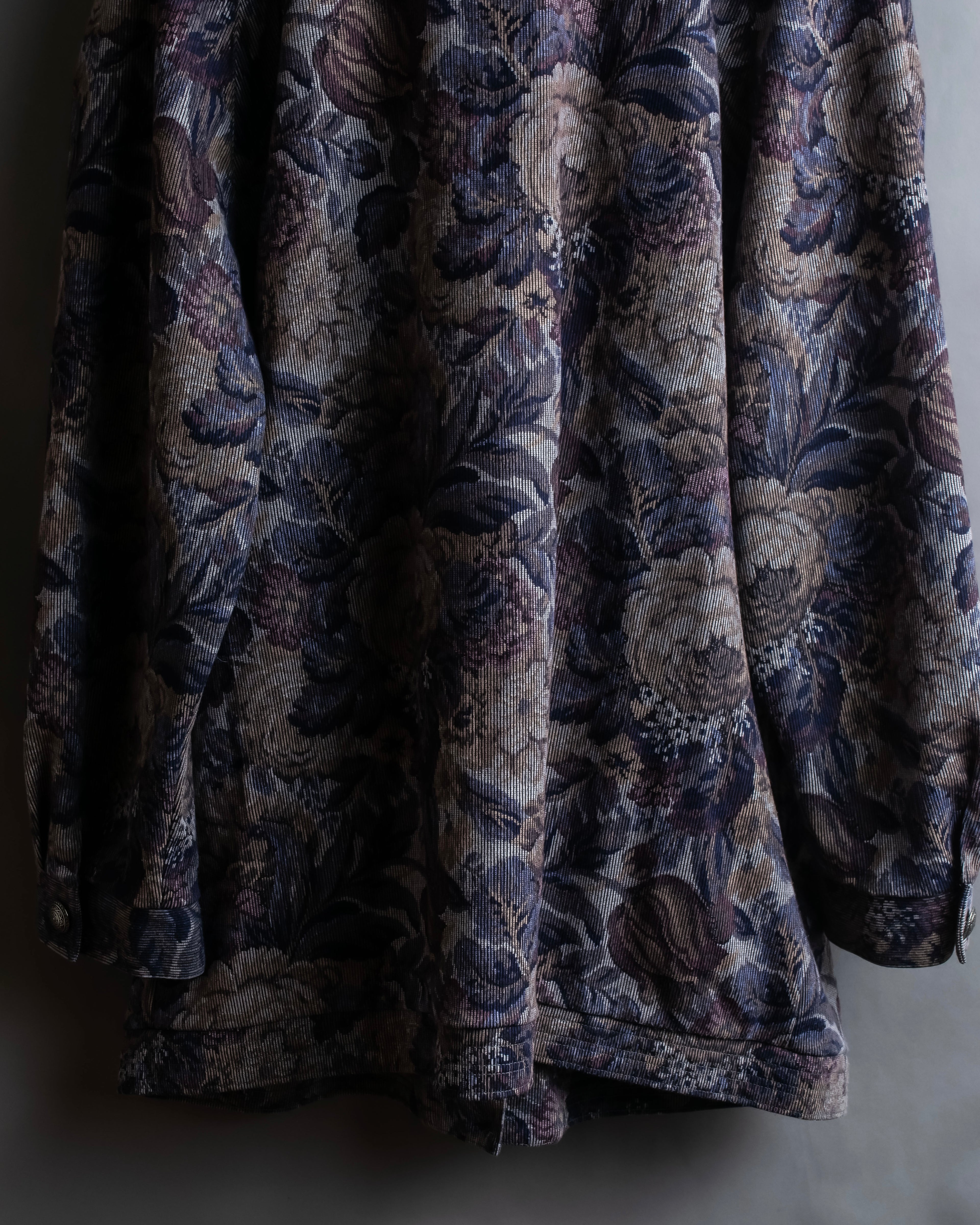Vintage jacquard floral pattern jacket
