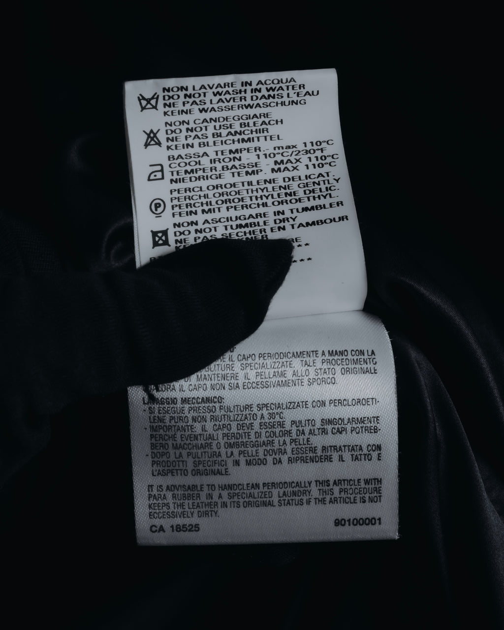 "GIORGIO ARMANI" Large collar draped lamb leather jacket