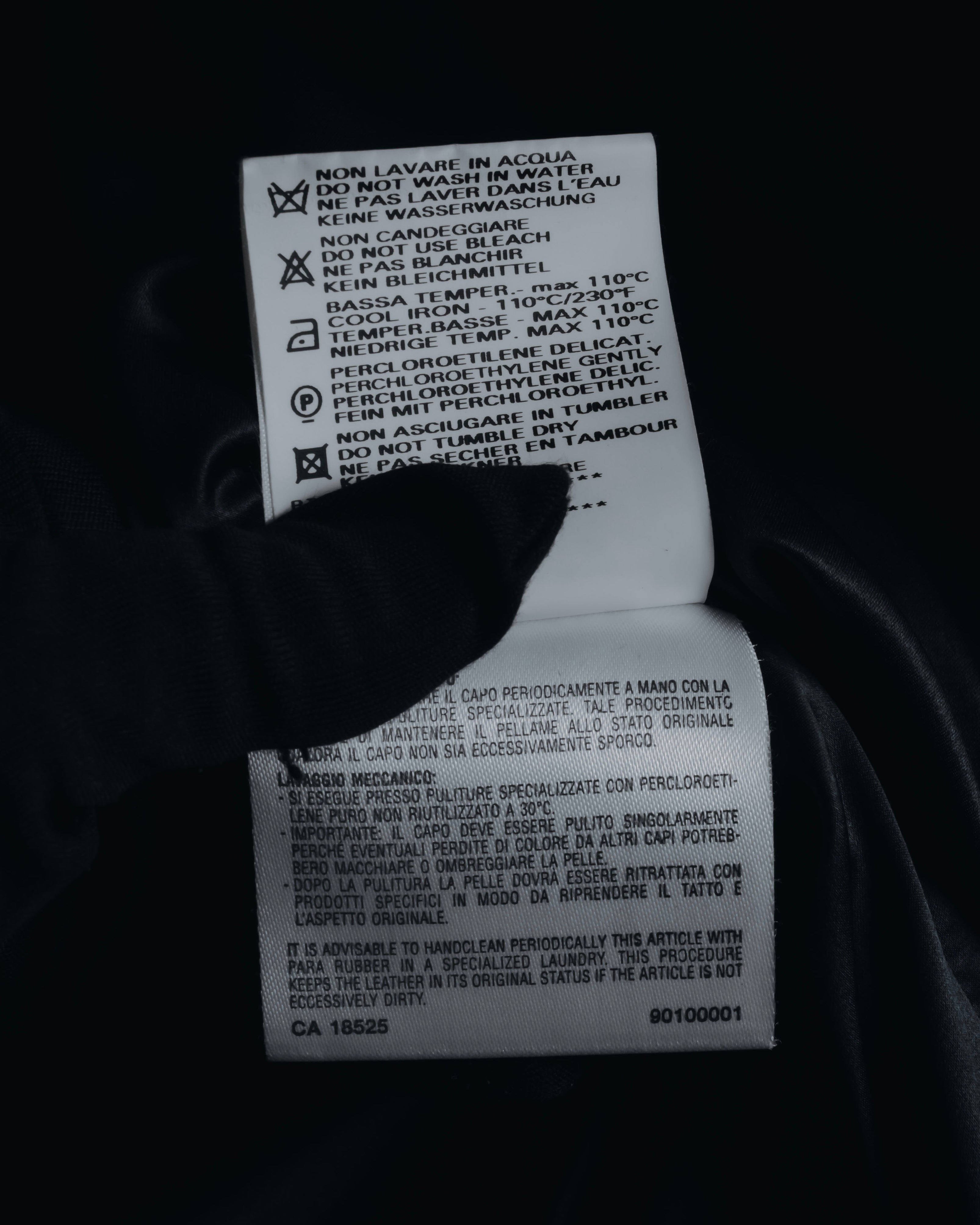 "GIORGIO ARMANI" Large collar draped lamb leather jacket