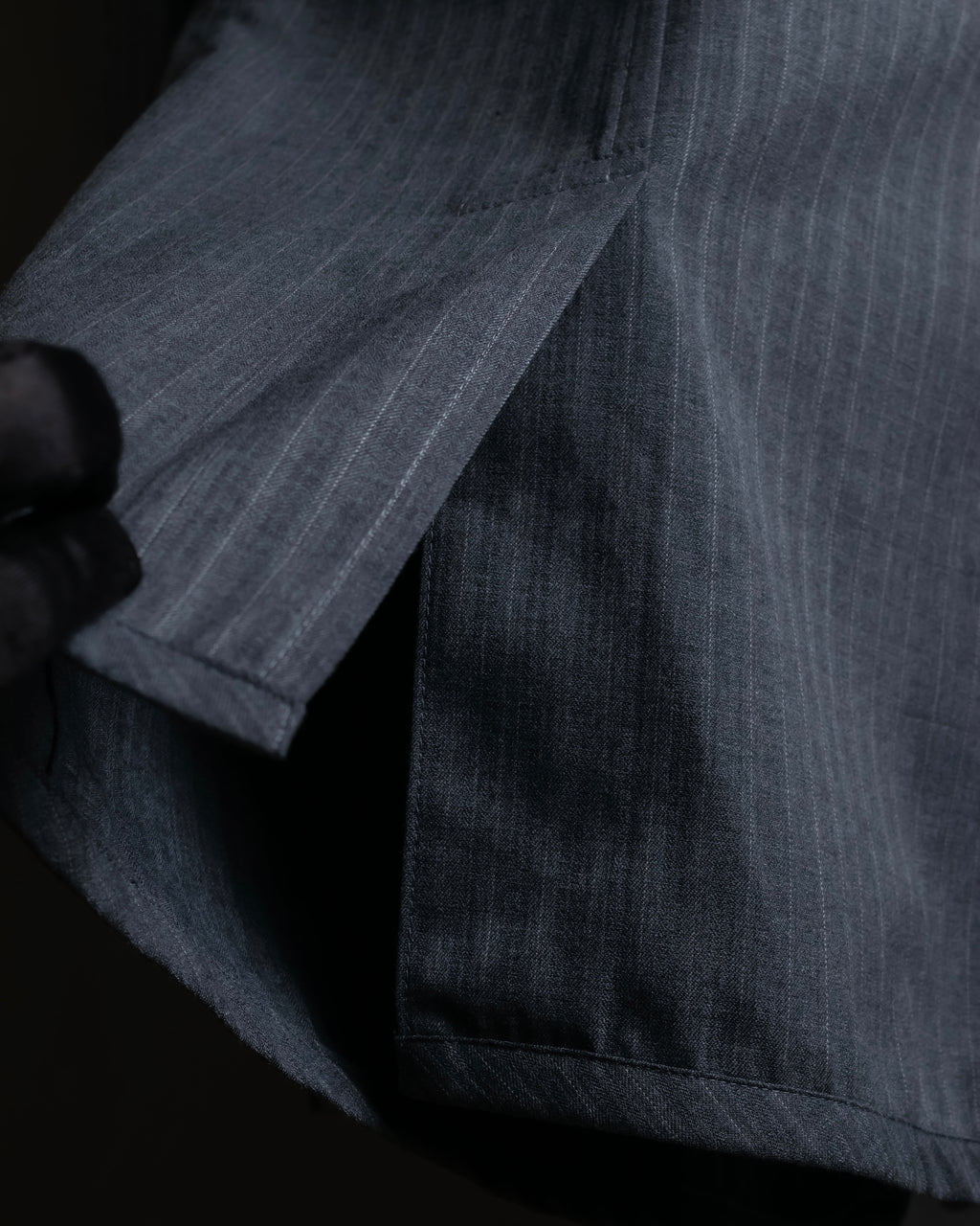 "COMME des GARCONS HOMME PLUS" 14SS modified lapel design striped jacket