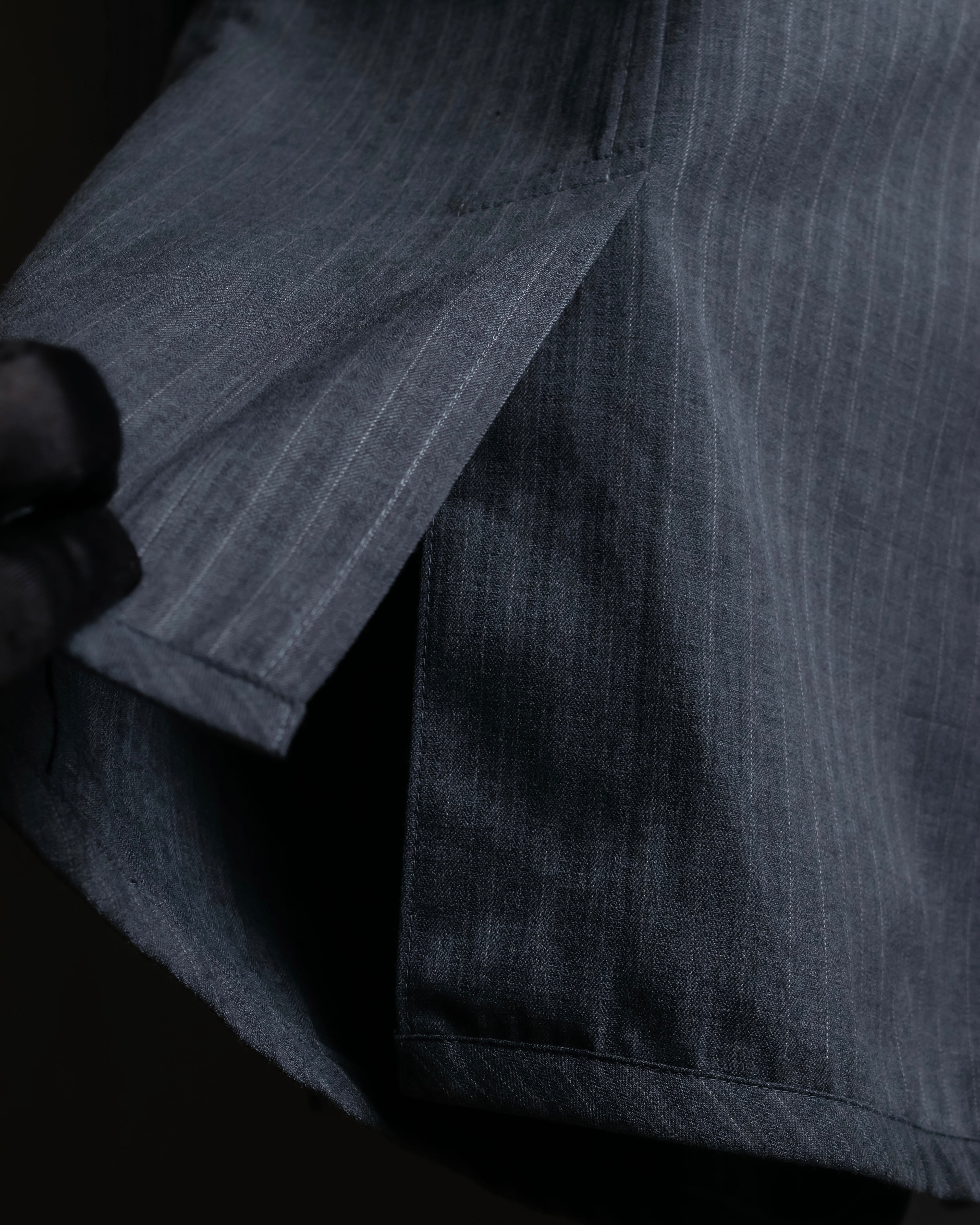 "COMME des GARCONS HOMME PLUS" 14SS modified lapel design striped jacket