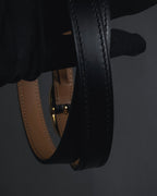 "HERMES" Chaine d'Ancre motif buckle leather belt