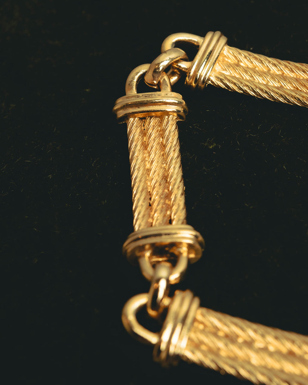 "Christian Dior" 70's-80's Sculptural twisted link bracelet