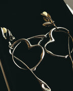 “BALENCIAGA” 2017-2023 organic heart and arrow clip-on drop earrings