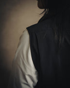 -SPECIAL- “HERMÈS“ 00’s-10’s Sleeveless silk draped shirt dress