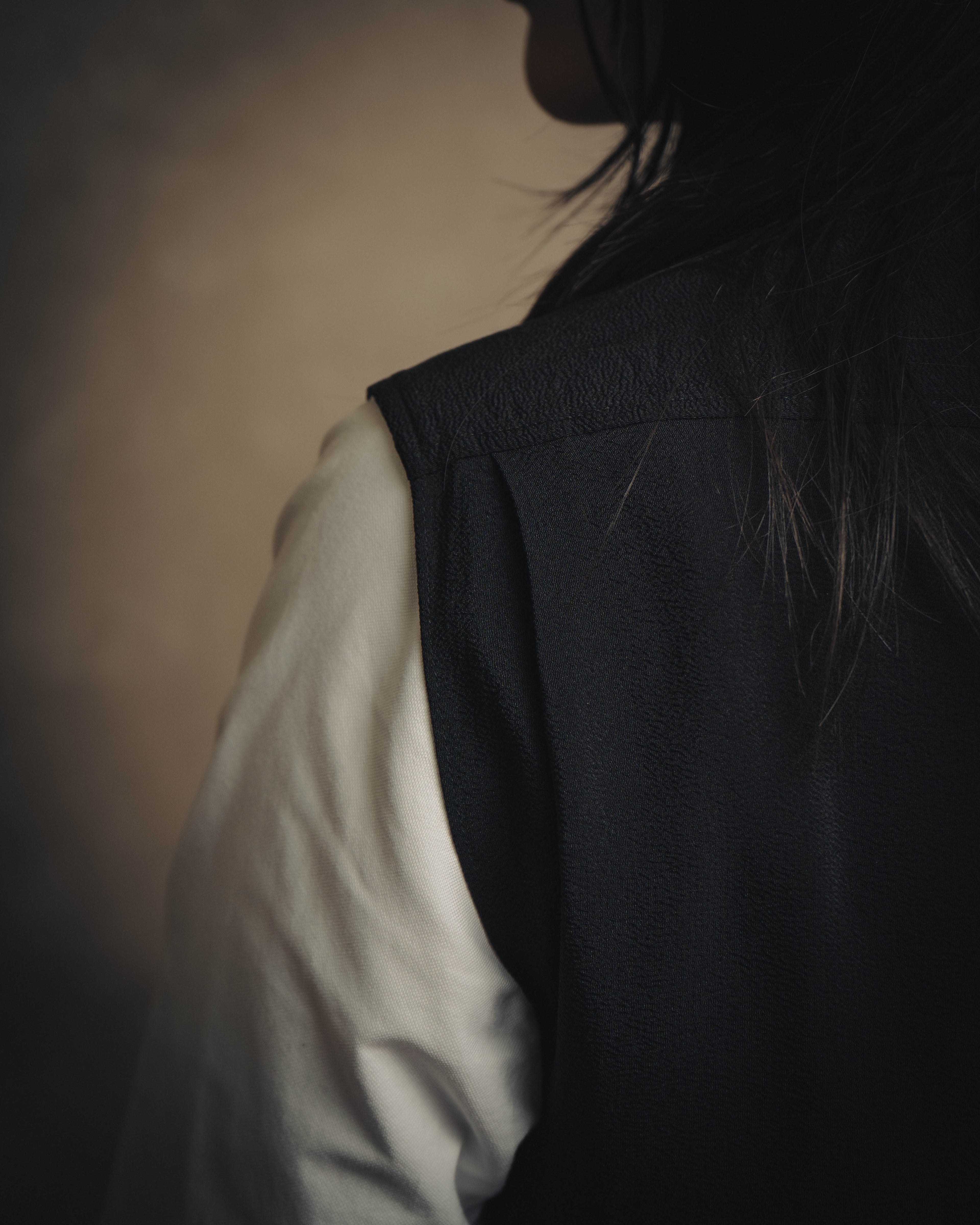 -SPECIAL- “HERMÈS“ 00’s-10’s Sleeveless silk draped shirt dress