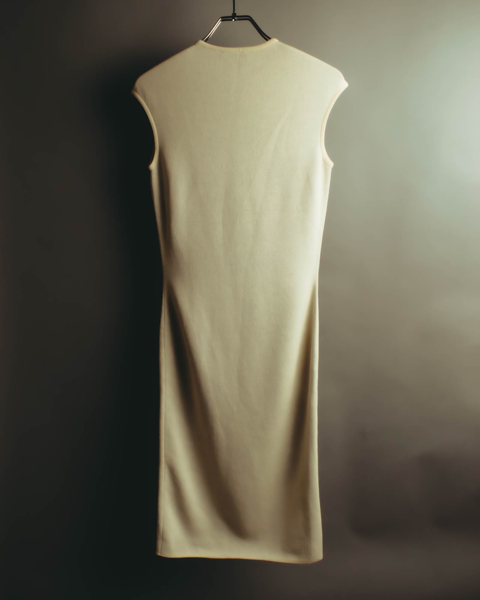 "Alexander McQueen" 00's-10's Metallic floral sleeveless knit dress