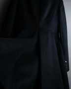 "Alexandar McQueen" Sarah Burton period large lapel double-breasted oversized mid length coat