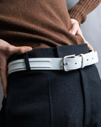 "GIORGIO ARMANI" Genuine leather white color belt