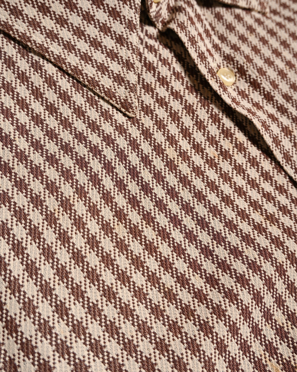Giorgio Armani/ Houndstooth Check Pattern Summer Wool Shirt