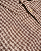 Giorgio Armani/ Houndstooth Check Pattern Summer Wool Shirt