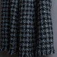 "LOUIS VUITTON" Houndstooth fringe design belted skirt