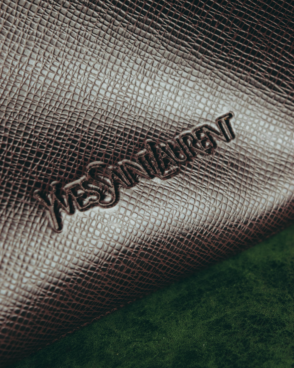 "Yves Saint Laurent" 90's-00's Classic textured leather structured top handle bag