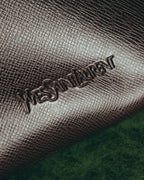 "Yves Saint Laurent" 90's-00's Classic textured leather structured top handle bag