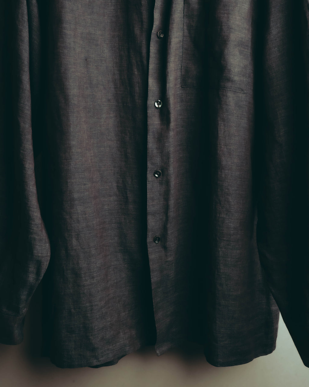-SPECIAL- “HERMES” 90’s-00’s wide-collar linen shirt
