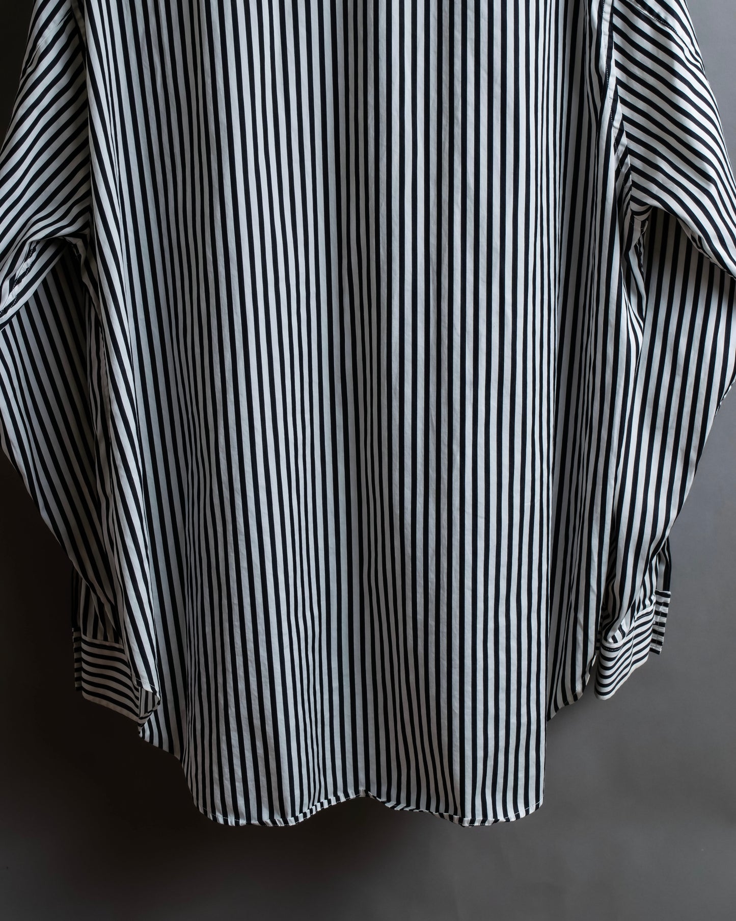 "GIVENCHY" Asymmetrical stripe pattern different thicknesses shirt