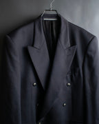 Vintage shoulder construction peak lapel tailored jacket
