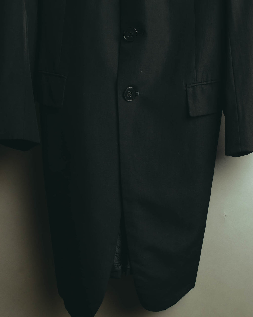 “COMME des GARCONS” 90’s black tailored long coat